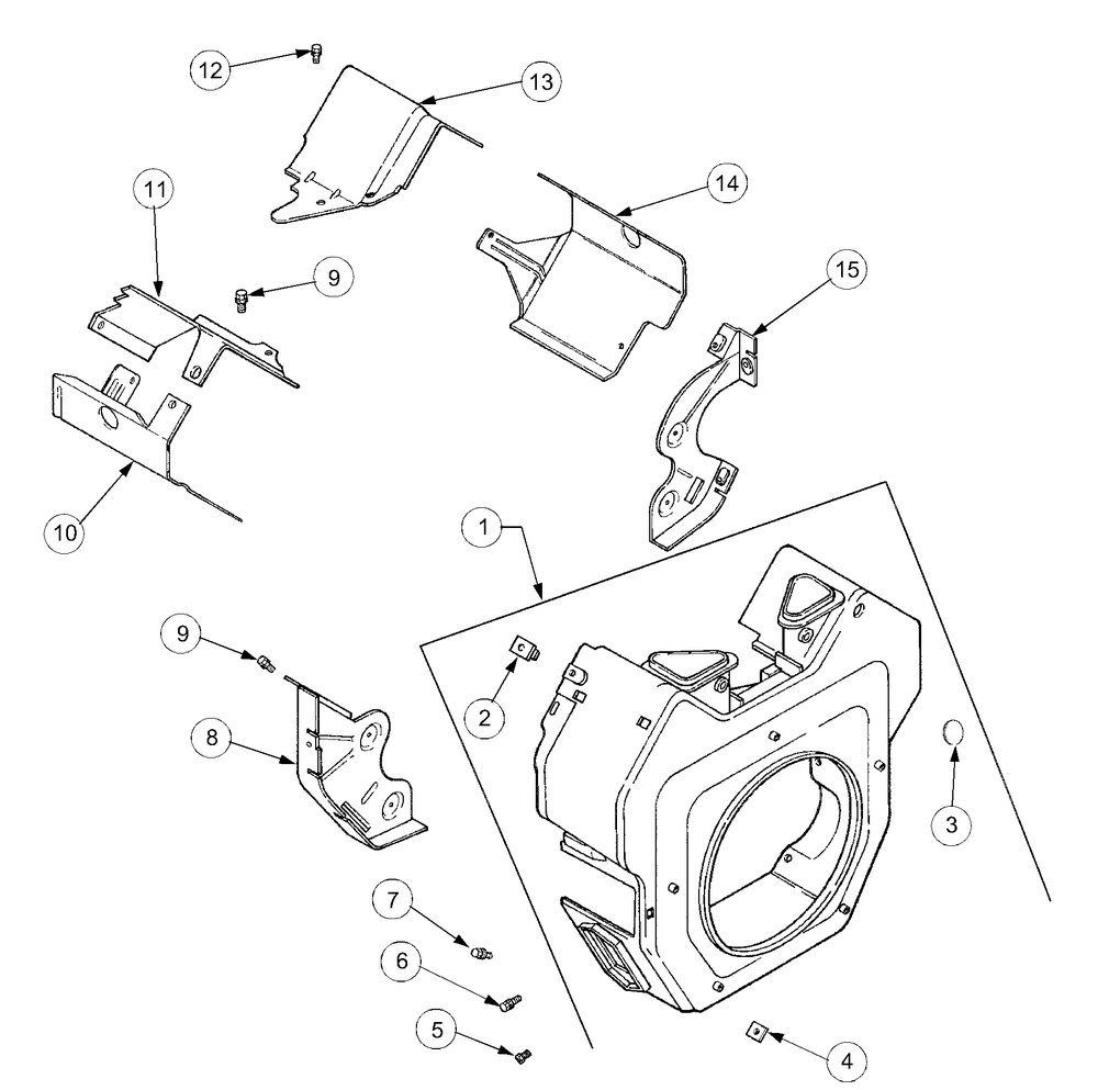 Blower Housing And Baffles Diagram and Parts List for GT2186-44 13A298L710-13A298L712 Cub Cadet Lawn Tractor